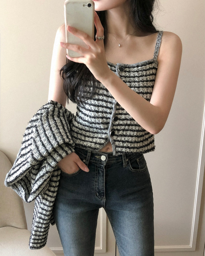 [🍂F/W] Paul Tweed Knitted Cardigan Set