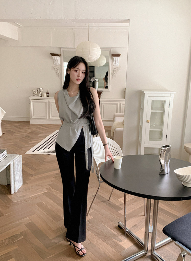 [🌷S/S] Rayon Draped Wrap Blouse