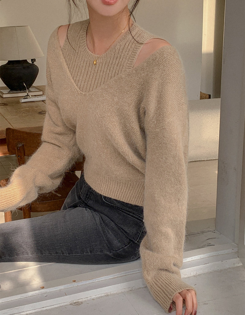 [🍂F/W] Harry Angora Layered Sweater