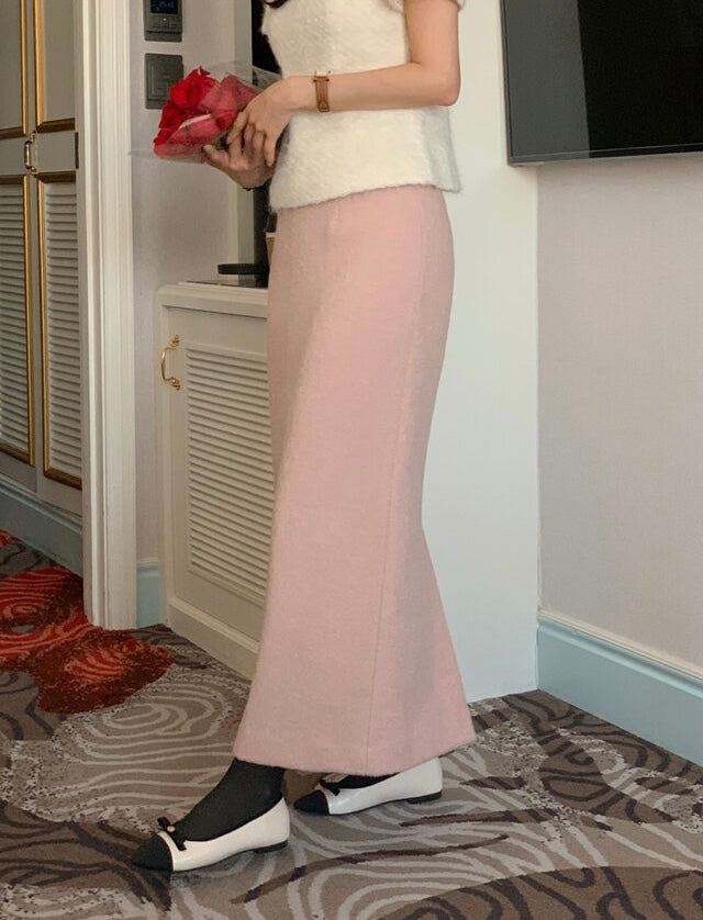 [🍂F/W] Wool H Tweed Long Skirt