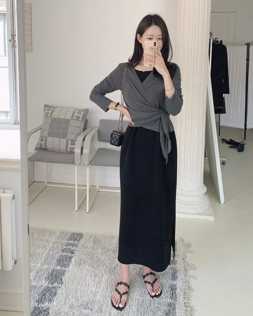 [🍂F/W] Golji Rib Wrap Top