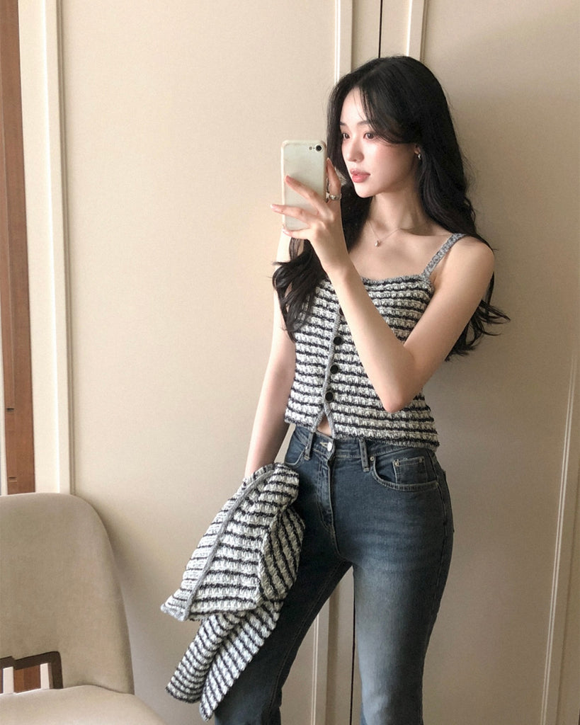 [🍂F/W] Paul Tweed Knitted Cardigan Set