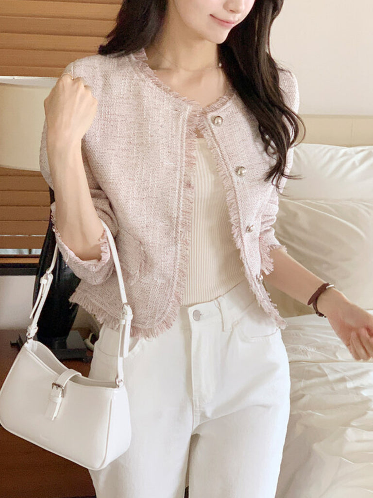 [🌷S/S] Pink Tweed Jacket