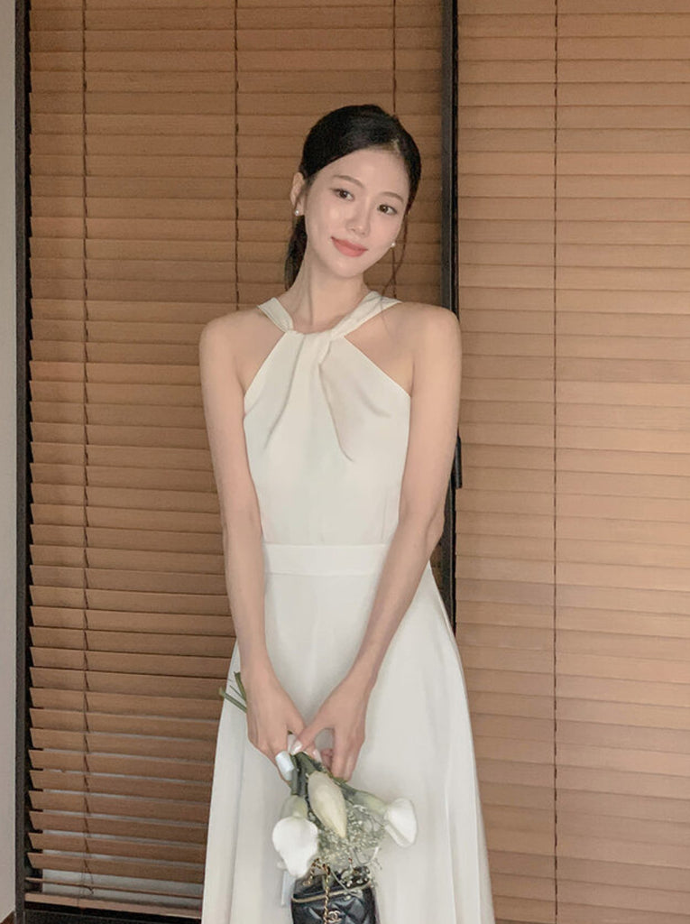 Lante Halter-neck Flared Dress