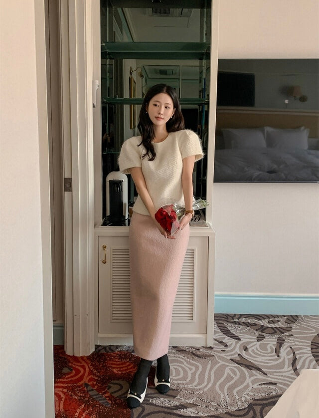 [🍂F/W] Wool H Tweed Long Skirt