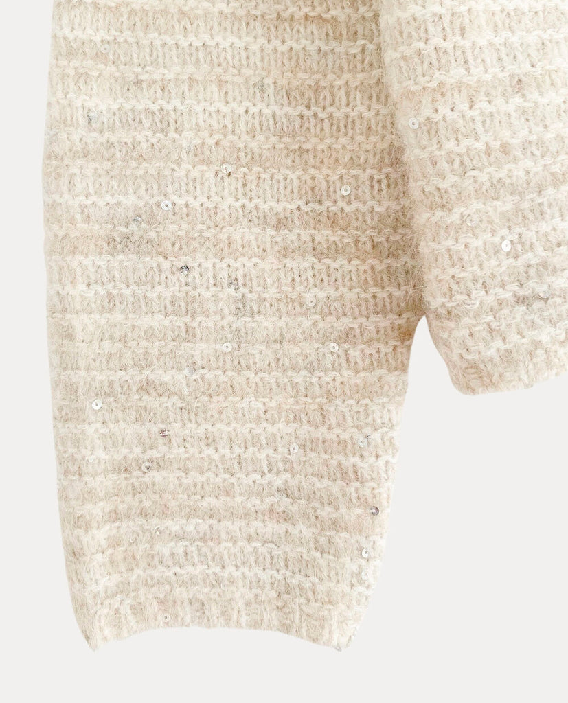 [🍂F/W] White Sequined Knit