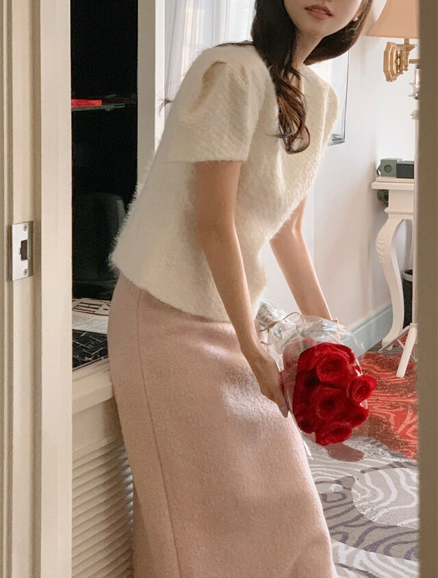 [🍂F/W] Wool H Tweed Long Skirt