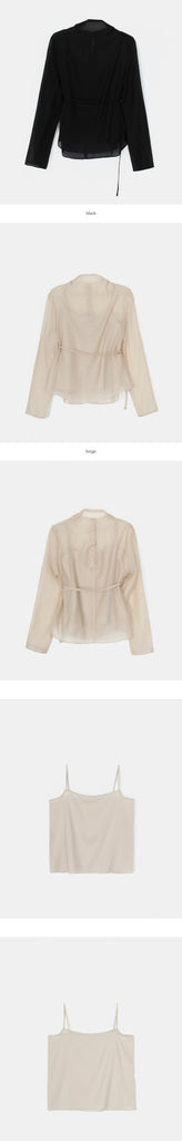 [🍂F/W] Daily Belted Silk Blouse