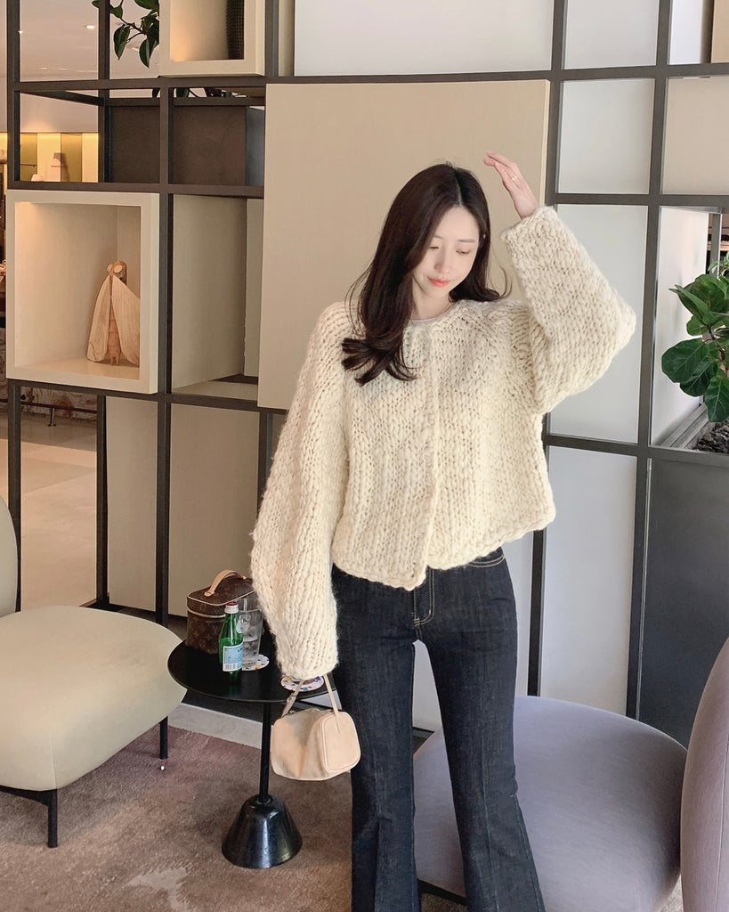 [🍂F/W] 50 Wool Knit Cardigan Handmade