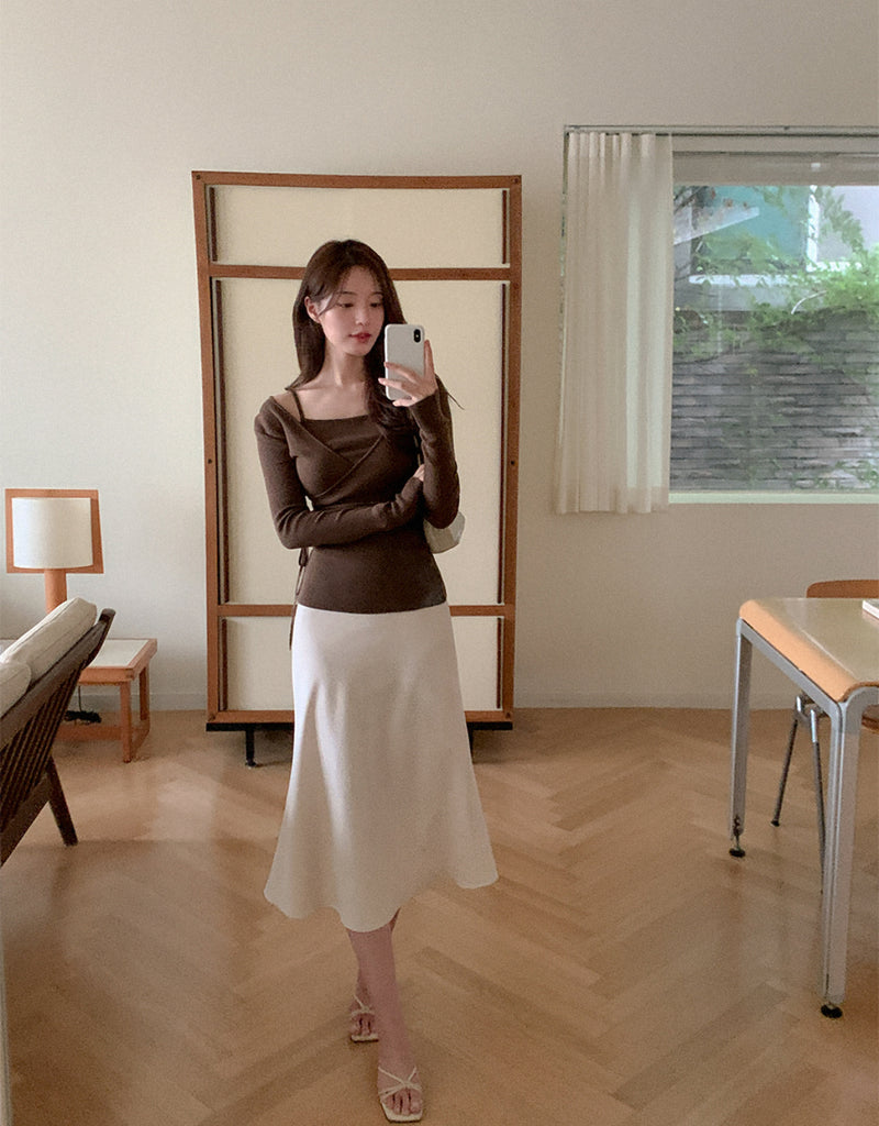 [🍂F/W] Ane Cotton Wrap Knit Set (Vest+CD)