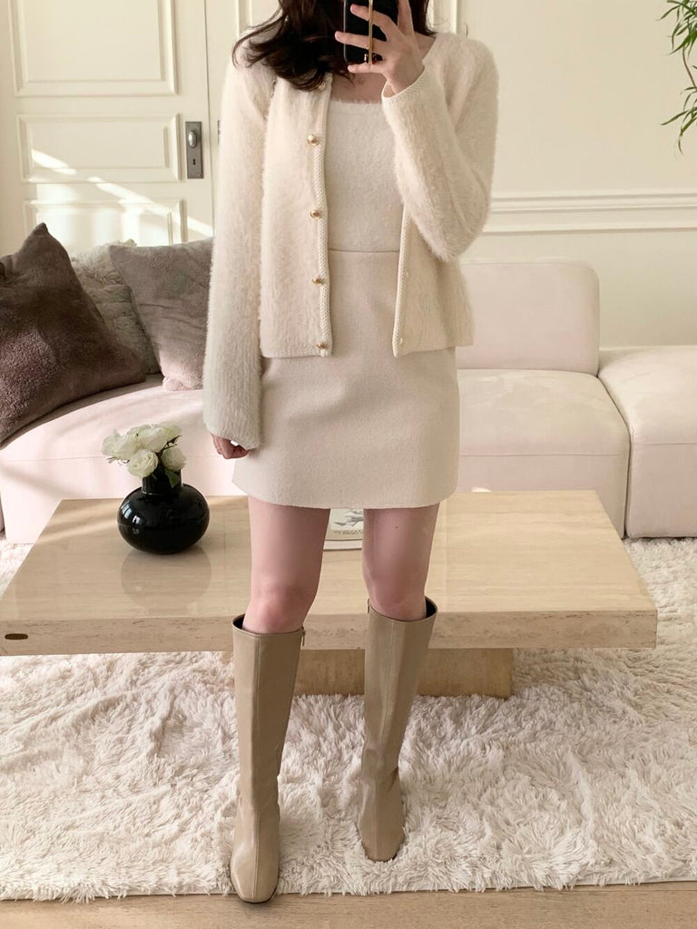 [🍂F/W] Gold Button Wool Cardigan