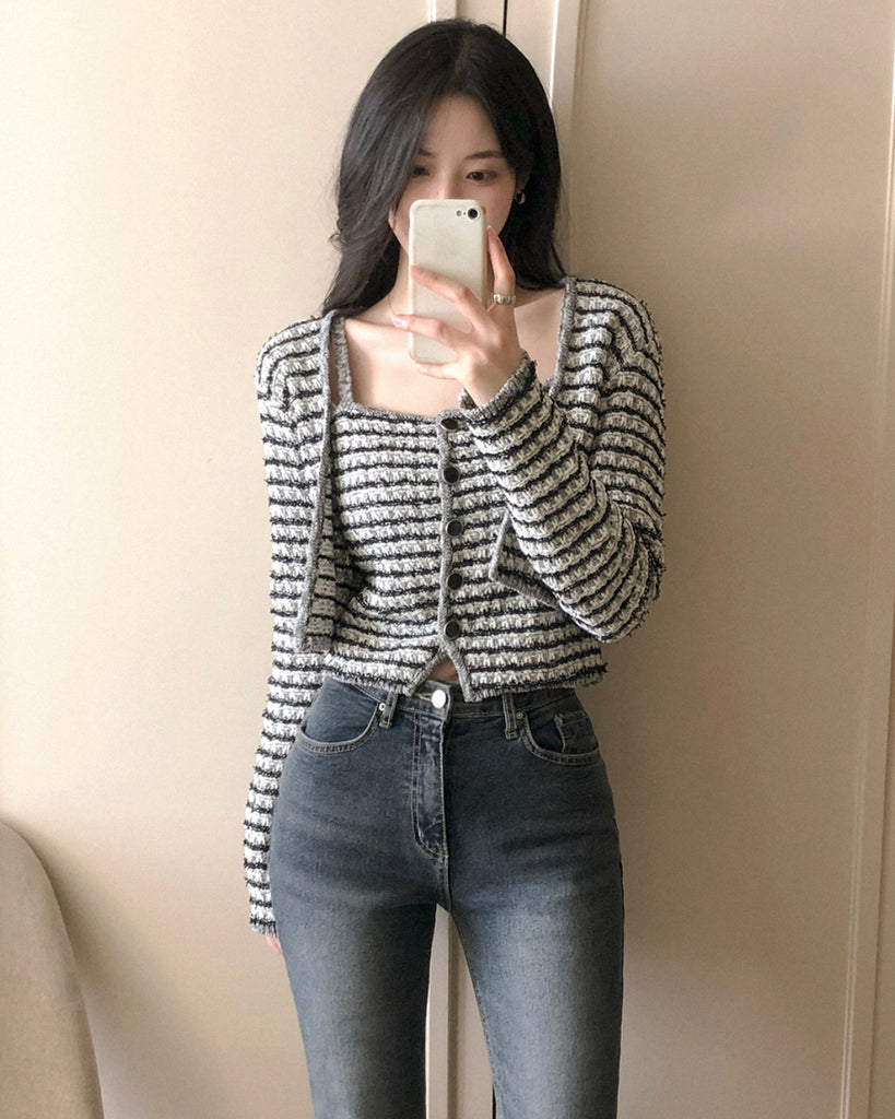 [🍂F/W] Paul Tweed Knitted Cardigan Set