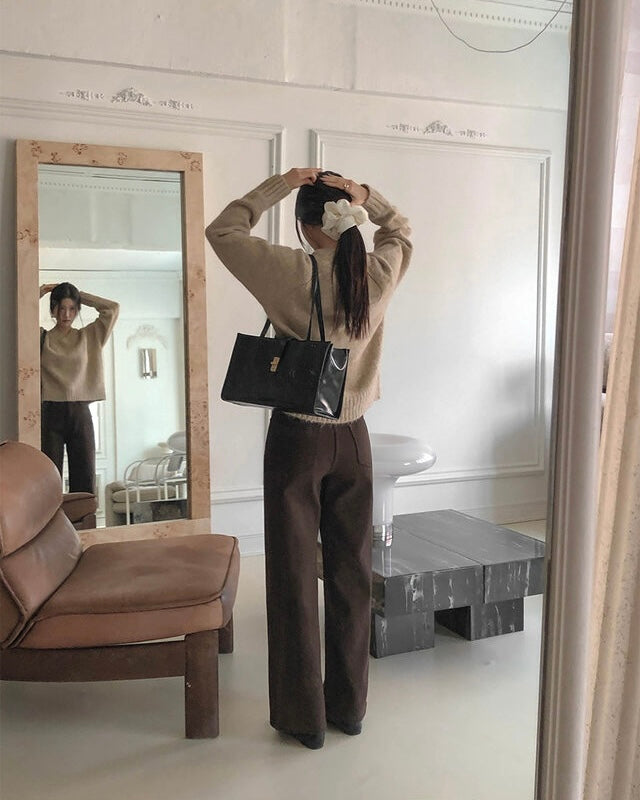 [🍂F/W] Simple V-neck Wool Knit Top