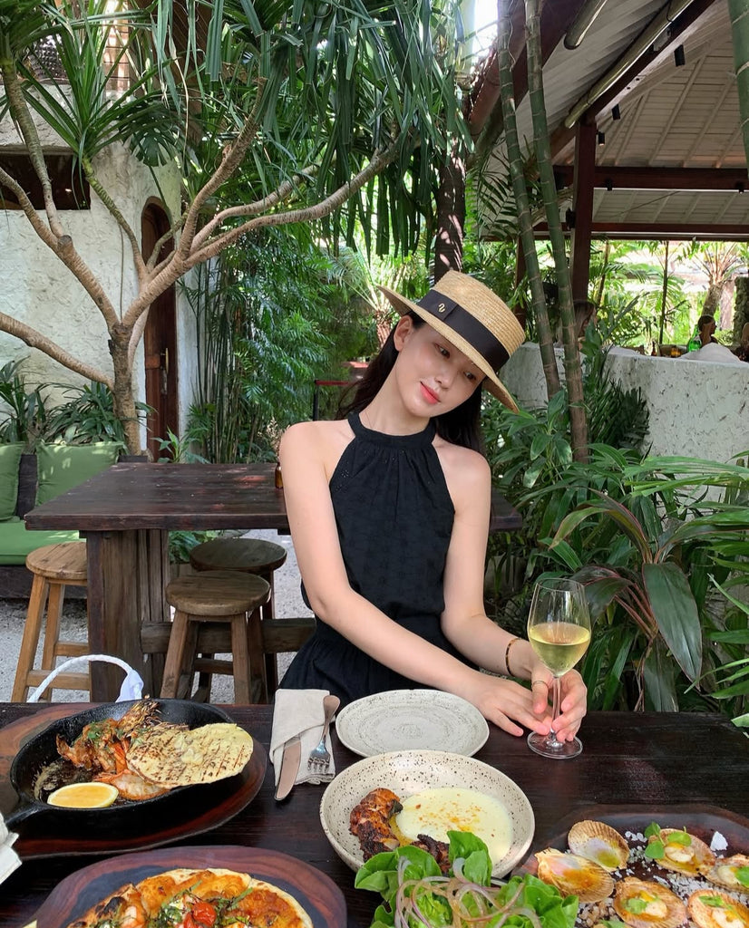 Premium Cotton Lace Halter Dress