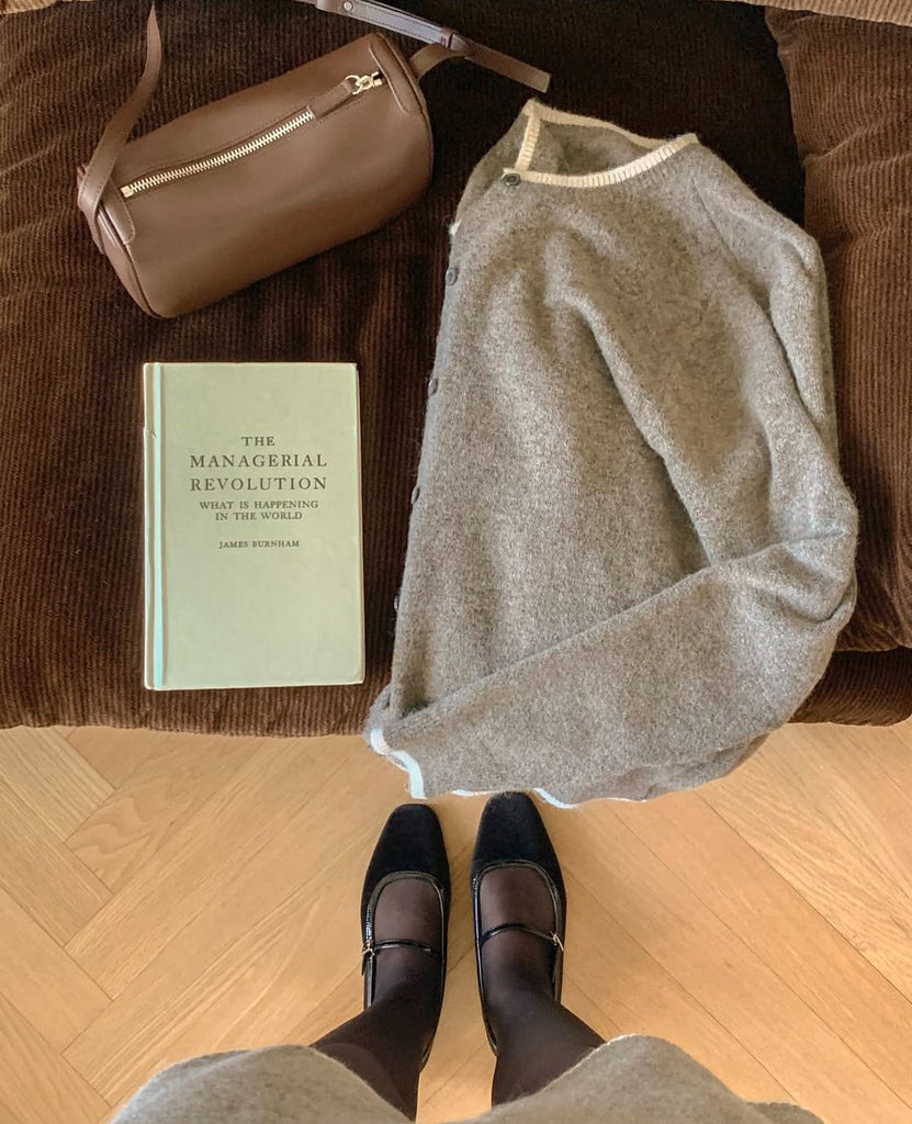 [🍂F/W] Knit + Cardigan + Skirt Set