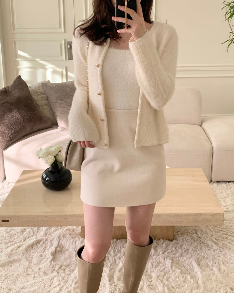 [🍂F/W] Gold Button Wool Cardigan