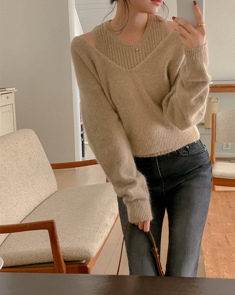 [🍂F/W] Harry Angora Layered Sweater