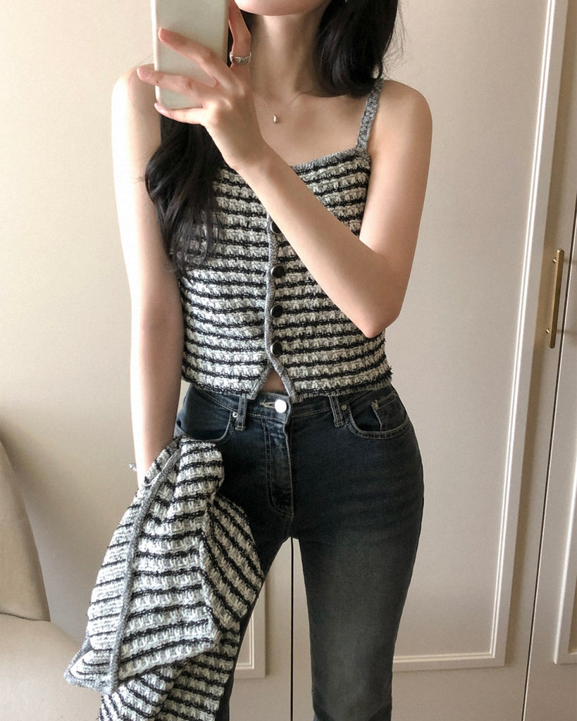 [🍂F/W] Paul Tweed Knitted Cardigan Set