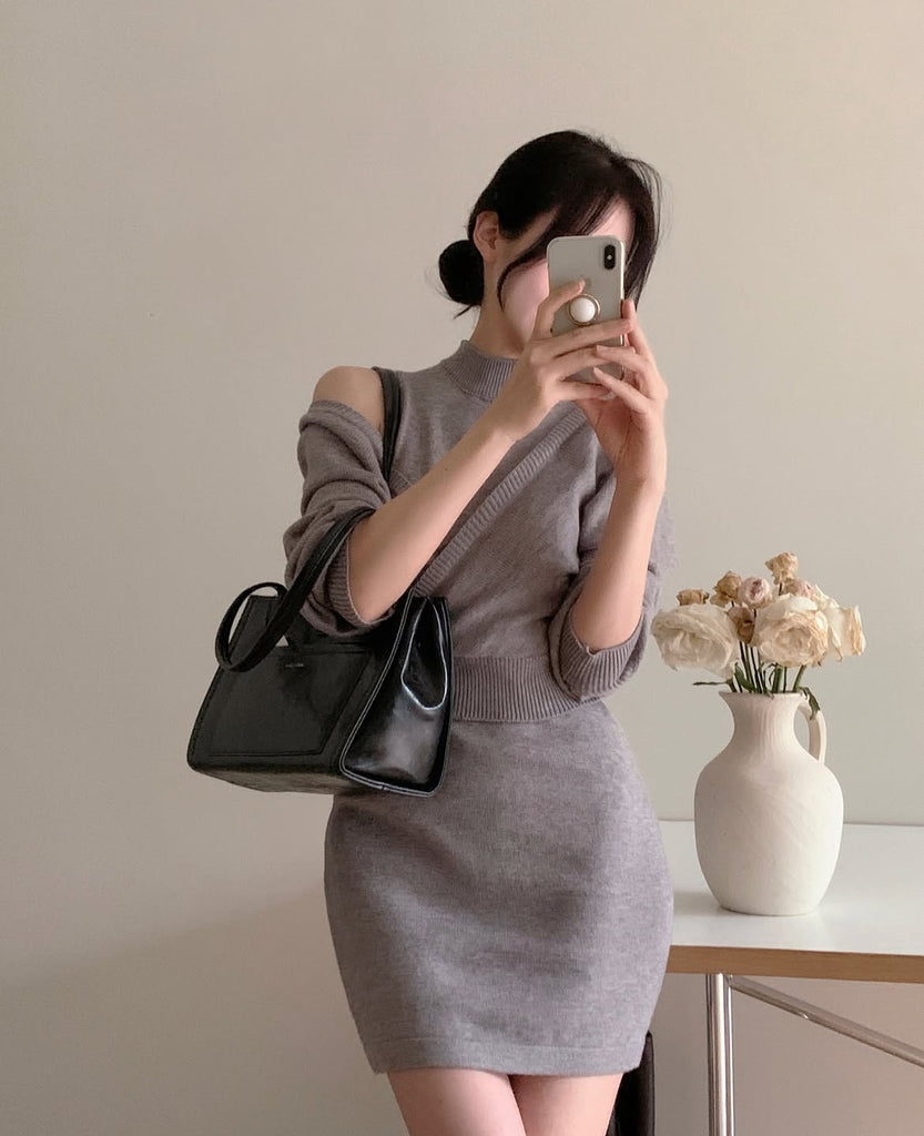 [🍂F/W] Knitted Mini Dress Set