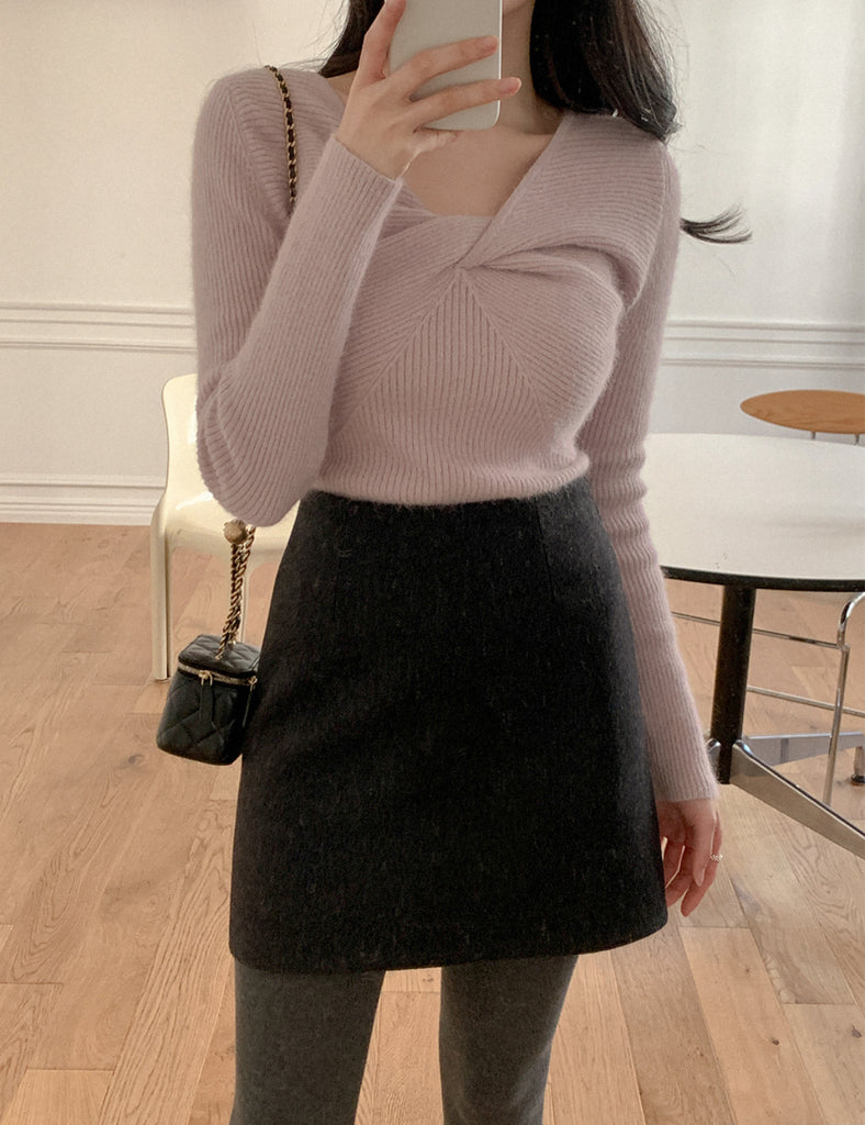 [🍂F/W] Angora Wool Twisted Knit