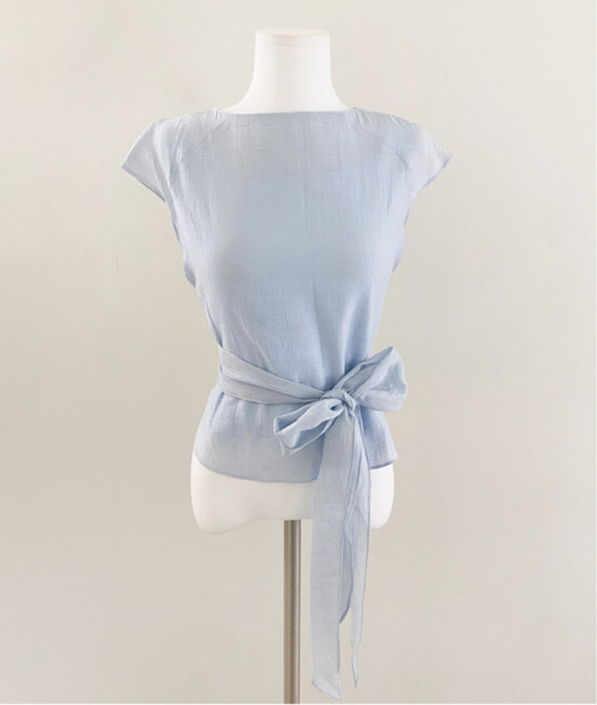 [🌷S/S] Maybean Ribbed Chiffon Blouse